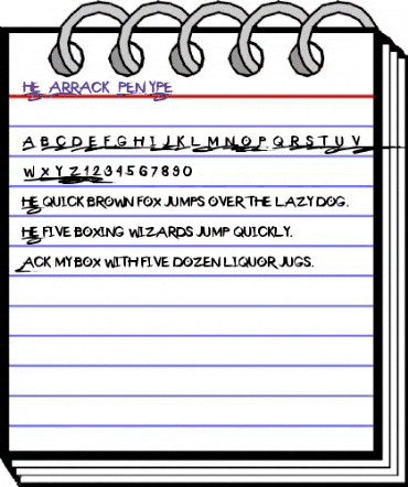 The Barrack Regular animated font preview