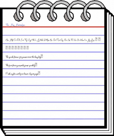 The Big Battalyon Regular animated font preview