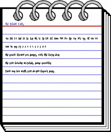 The Black Cats Regular animated font preview