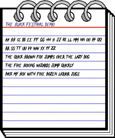 The Black Festival  DEMO Regular animated font preview
