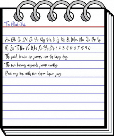 The Black Hat Regular animated font preview