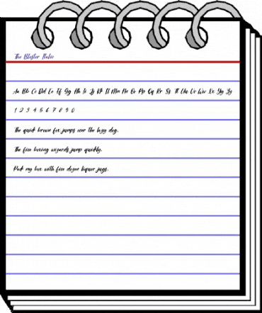 The Blester Italic Regular animated font preview