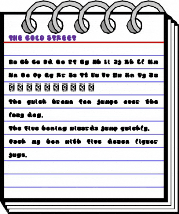 THE BOLD STREET Regular animated font preview