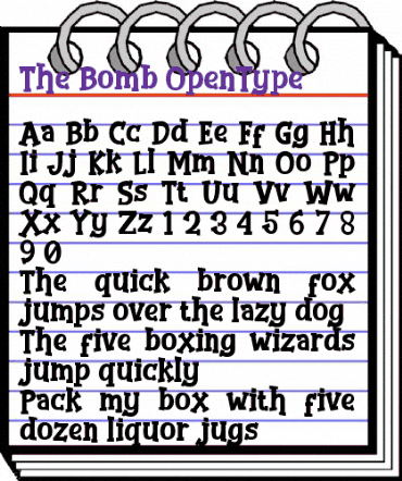 The Bomb Regular animated font preview