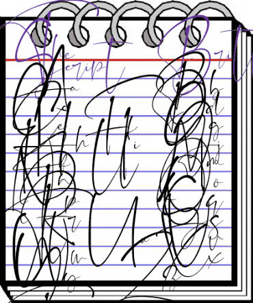 The Brittany Script Regular animated font preview