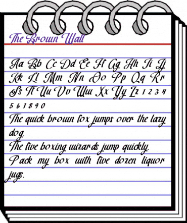 The Brown Wall Regular animated font preview