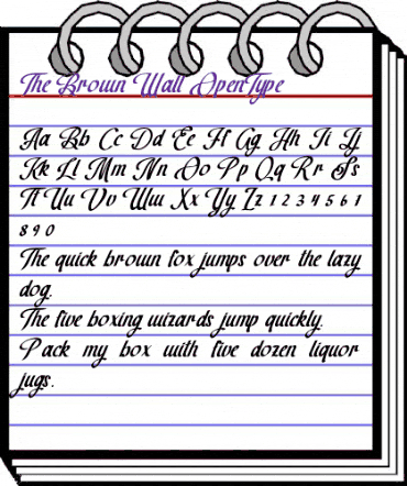 The Brown Wall Regular animated font preview