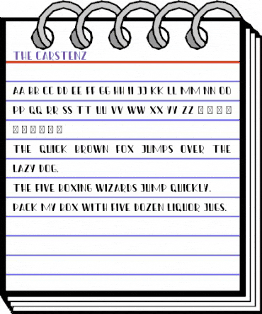 The Carstenz Regular animated font preview The Carstenz Regular animated font preview