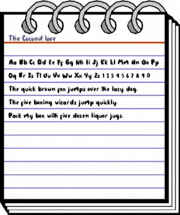 The Coconut love Regular animated font preview