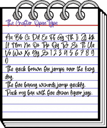 The Crafter Regular animated font preview