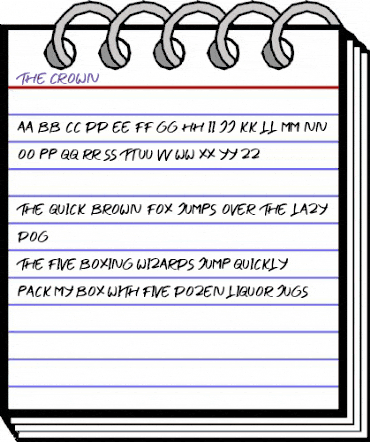 THE CROWN Regular animated font preview