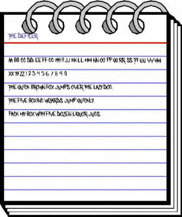 The Defiler Regular animated font preview