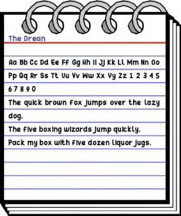 The Drean Regular animated font preview