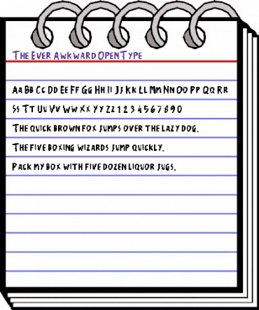 The Ever Awkward Regular animated font preview