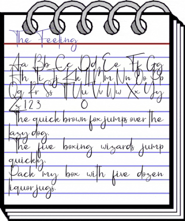 The Feeling Regular animated font preview