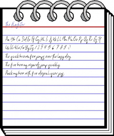 the flashter Regular animated font preview