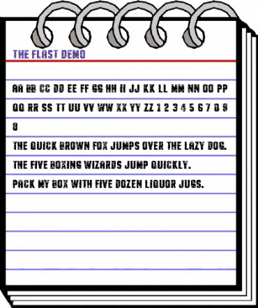 The Flast Demo Regular animated font preview