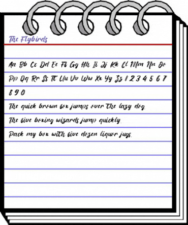 The Flybirds Regular animated font preview The Flybirds Regular animated font preview