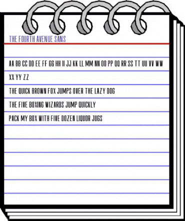 The Fourth Avenue Sans Regular animated font preview