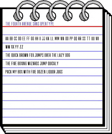 The Fourth Avenue Sans Regular animated font preview