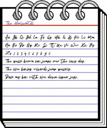 The Horizontal Regular animated font preview The Horizontal Regular animated font preview