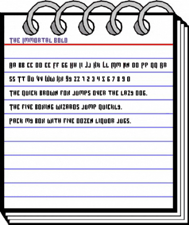 The Immortal Bold Bold animated font preview