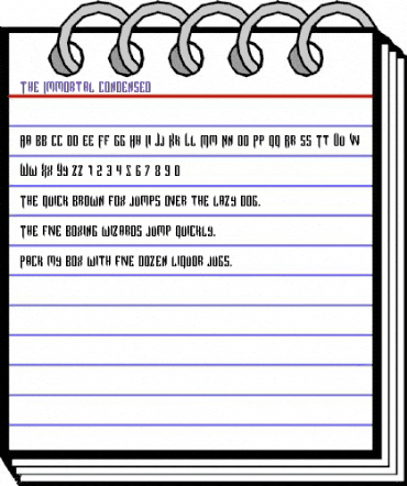 The Immortal Condensed Condensed animated font preview