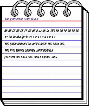 The Immortal Semi-Italic Semi-Italic animated font preview