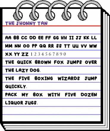 THE JHONNY TAN Regular animated font preview