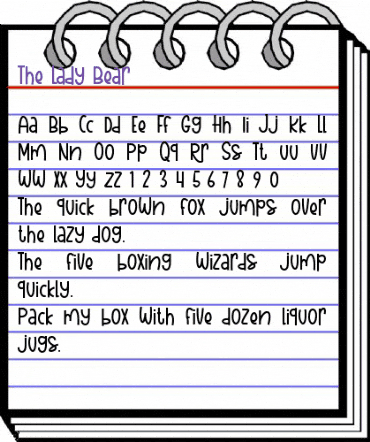 The Lady Bear Regular animated font preview The Lady Bear Regular animated font preview