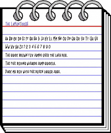 The LaMonTruSH Regular animated font preview The LaMonTruSH Regular animated font preview