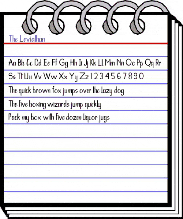The Leviathan Regular animated font preview