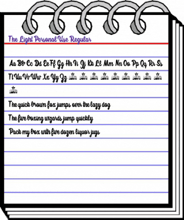 The Light Personal Use Regular animated font preview The Light Personal Use Regular animated font preview