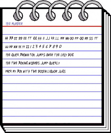 THE MURDER Regular animated font preview