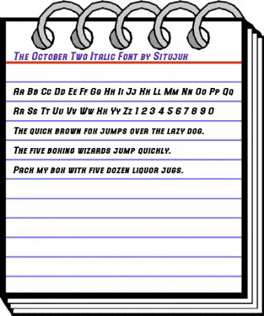 The October Two Italic animated font preview