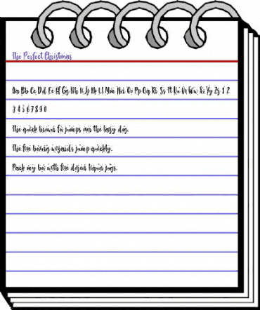 The Perfect Christmas Regular animated font preview