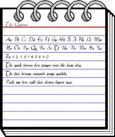 The Queenz Bold animated font preview