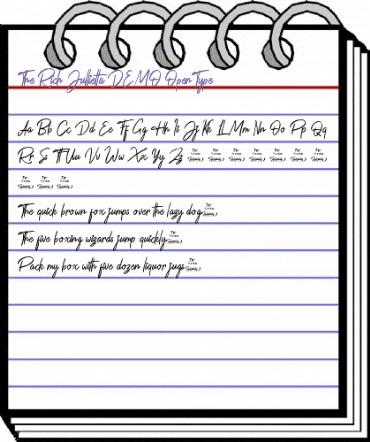 The Rich Jullietta DEMO Regular animated font preview