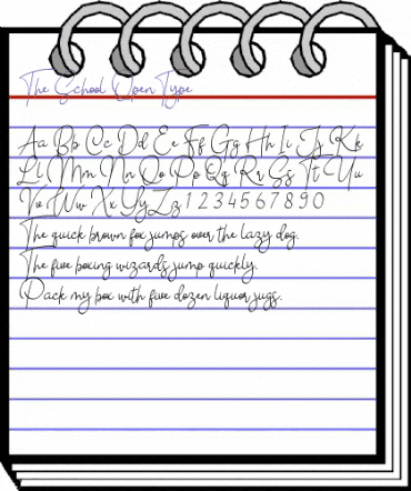 The School Regular animated font preview The School Regular animated font preview