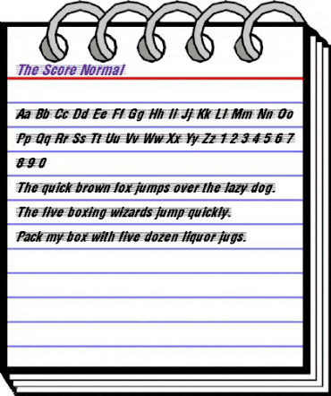 The-Score Normal animated font preview