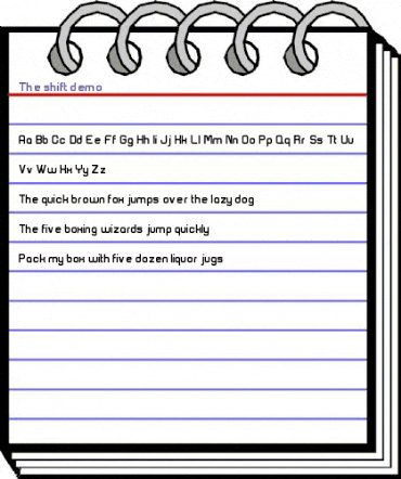 The Shift Regular animated font preview