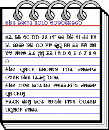 The Shire Bold Condensed Bold Condensed animated font preview