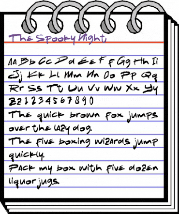 The Spooky Night Regular animated font preview The Spooky Night Regular animated font preview