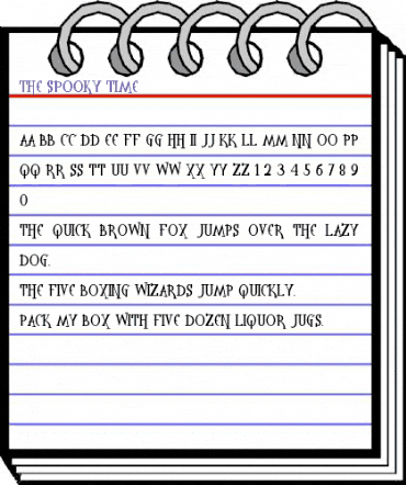 The Spooky Time Regular animated font preview