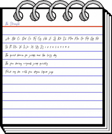 The Strength Regular animated font preview The Strength Regular animated font preview