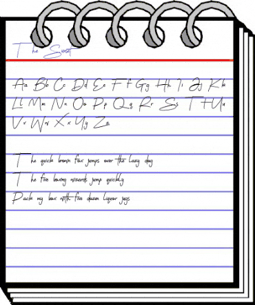 The Sunset Regular animated font preview