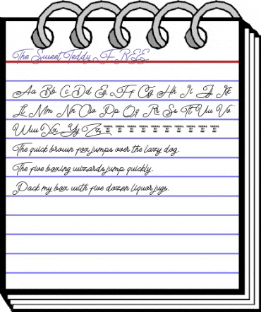 The Sweet Teddy Regular animated font preview