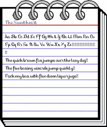 The Sweetheart Regular animated font preview