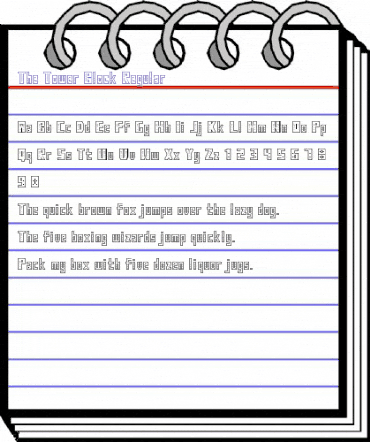 The Tower Block Regular animated font preview