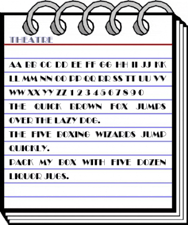 Theatre Regular animated font preview Theatre Regular animated font preview